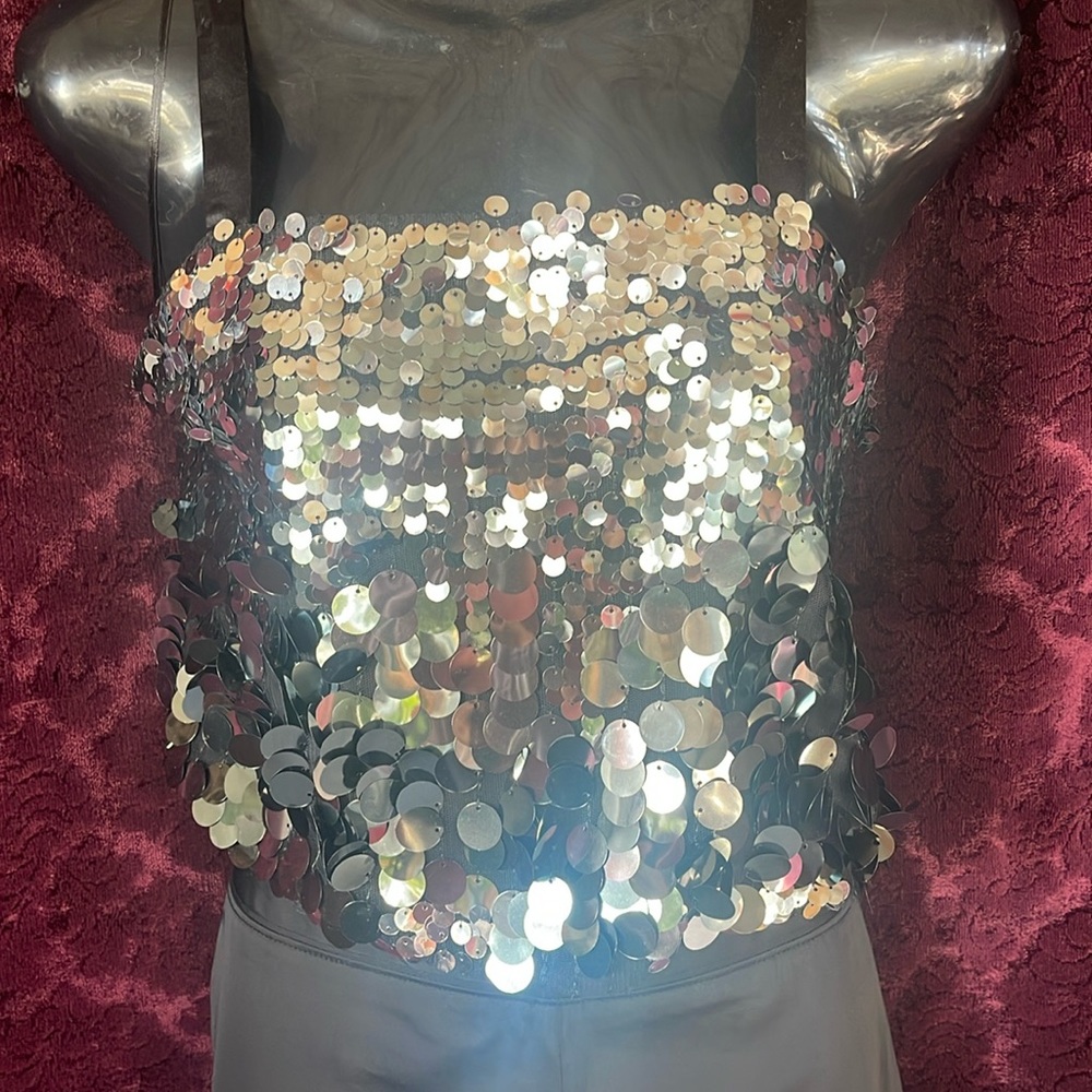 Sequin crop top